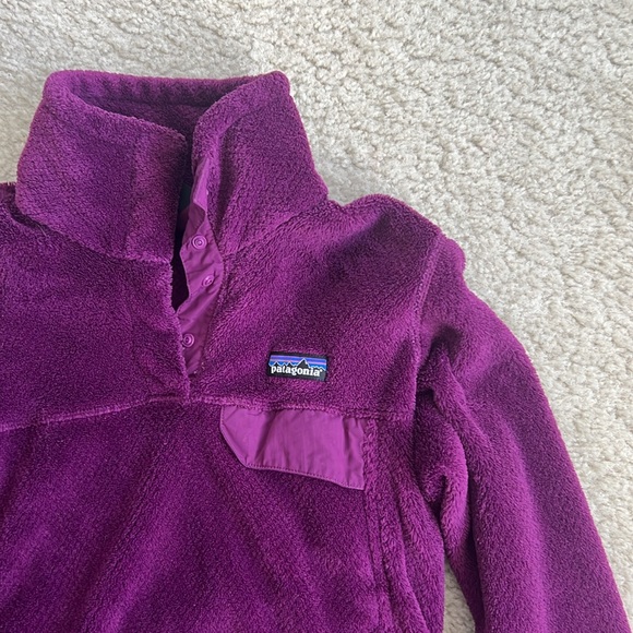 Patagonia Purple Fleece Half Snap - S - Picture 2 of 3